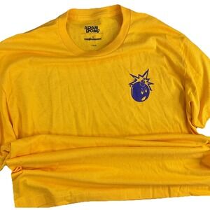 The Hundreds Adam Bomb‎ Logo T-Shirt Streetwear Graphic Tee Men Sz L Yellow